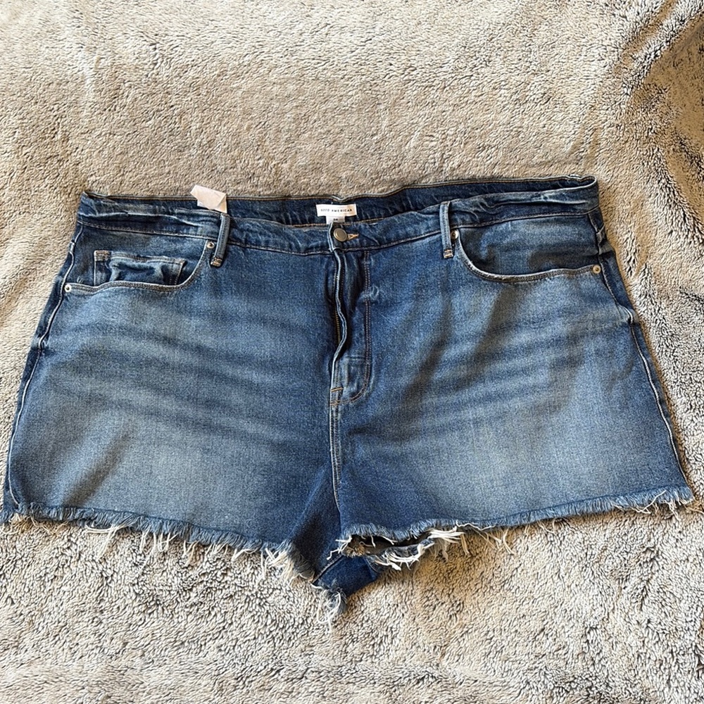 Good American Denim Blue Women's Shorts